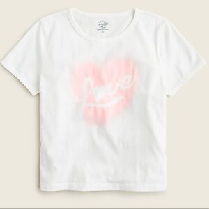 J crew fitted broken in jersey love crewneck tee shirt